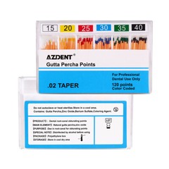 AZDENT Dental Endo Root Canal Gutta Percha Points Taper 0.02/0.04/0.06 15#-40#
