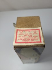 Young Bros Steel Stamp Letters 3/16″ Original Wood Case and Box Sleeve