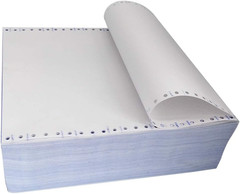 Firstzi Blank 9.5X11 Inches Continuous Feed Computer Paper Fanfold for Dot Matri