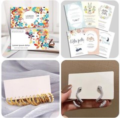 5.5 x 8.5 Blank White Card Stock Set of 50 Plain White Cards – 90lb Flat Card…