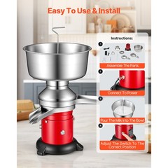 Uimoso Electric Milk and Cream Separator with 60L/H Capacity