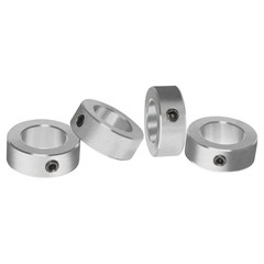 7/8 Bore Zinc Plated Shaft Collars, Solid Steel, Set Screws Style, Industrial