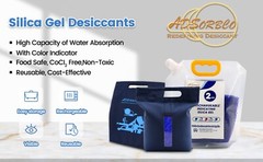 Adsorbco 2 lb Blue Silica Gel Packets with a Hook and Loop Canvas Bags