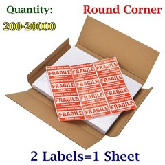 Premium 8.5×5.5 Rounded Corner Shipping Postage Labels Half Sheet Self Adhesive