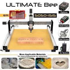 ULTIMATE Bee CNC Router Machine Engraver Full Kit Ball Screw Transmission Silver