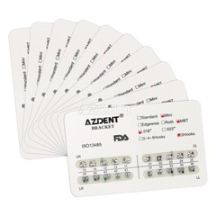 20X AZDENT Mini Brackets de ortodoncia dental Brace Roth/MBT 022/018 Ganchos 345