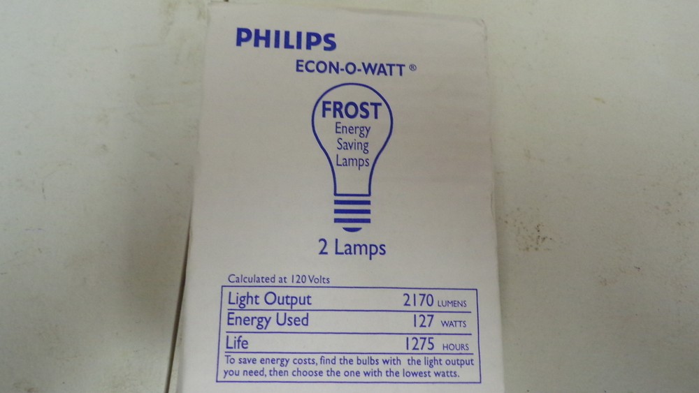NEW Philips Econ-o-Watt Frost Energy saving Lamp 15A-135A/EW 809225