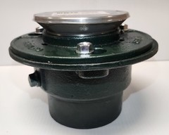 4″ NO-HUB FLOOR DRAIN WHIT 5″ ADJUSTABLE NIKALOY STRAINER WHIT 1/2″ TRAP PRIMER