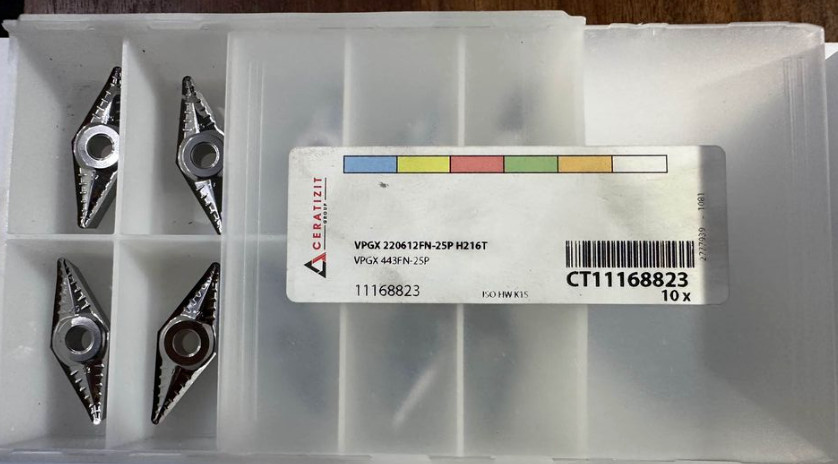 (10-Pk) Ceratizit Carbide Turning Insert VPGX 220612FN-25P H216T