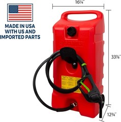 Portable Fuel Transfer Pump, 14 Gallon Gas Caddy