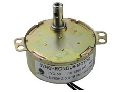 Efficient 110V AC Synchronous Motor 0.8-1RPM CW/CCW for Art Projects & Models