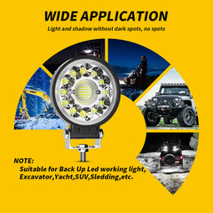 New 4″ Round LED Head Light fit Forklift Toyota Clark Hyster Komatsu TCM Yale