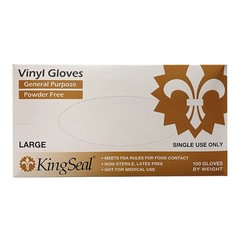 Kingseal Large Vinyl Disposable Gloves Powder-Free 4 Mil – 10 Boxes Of 100