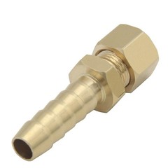 2PCS Compression Fitting 3/8″ Tube OD to 5/16″ Brass Hose Barb Transmission C…