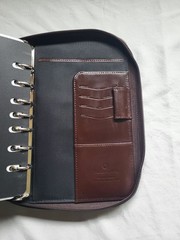 Franklin Covey 7-Ring Classic Zip Planner Office Binder Vintage Brown Leather
