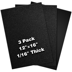 Black ABS Plastic Sheet 12″X16″X1/16 (1.5Mm) 3-Pack, Rigid Thermoplastic Board w