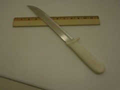 Dexter USA S142-9SC 9 in White Scalloped Serrated Utility Slicer Clip Point XLNT