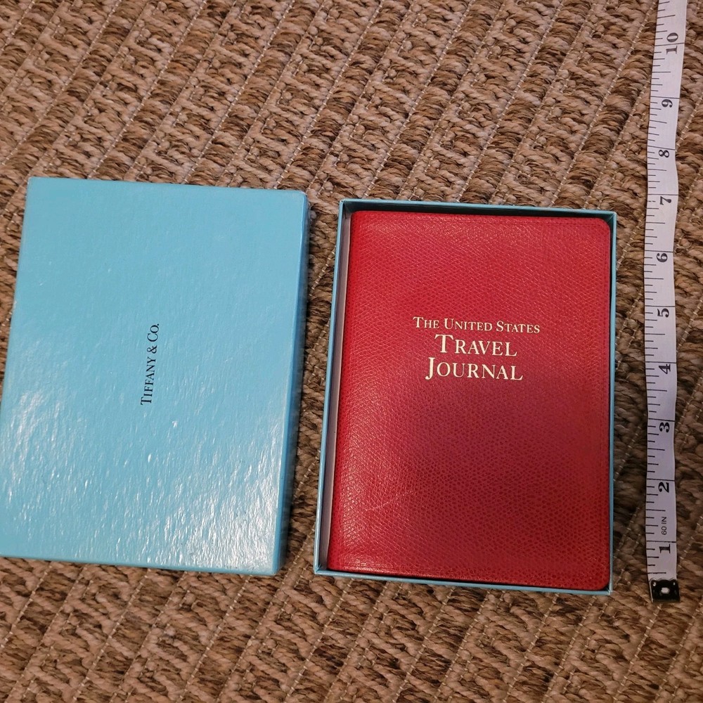 Tiffany & Co. THE UNITED STATES Travel Journal Red Leather WITH BOX