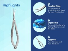 Castroviejo Micro Scissors 4.5″ Curved ARTMAN
