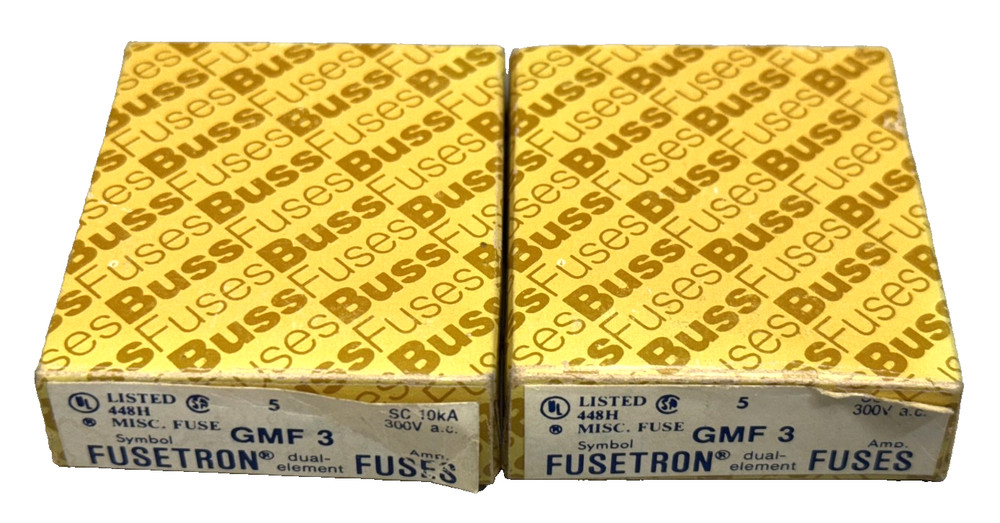 Lot of 2x Buss FuseTron GMF 3 Dual-Element Fuses 5pcs (10pcs total)