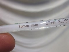 Lot of 9 SPER Scientific Laboratory Chemical Thermometer 76mm 1mm, -10C-100C