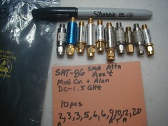 SAT-86 SMA Attenuator Assortment DC-1.5 GHz, MCL/Alan/Tekscan 10 pcs