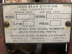 FMC John Bean R10 Piston Pump 10 GPM 500 Pressure for PARTS or REBUILD