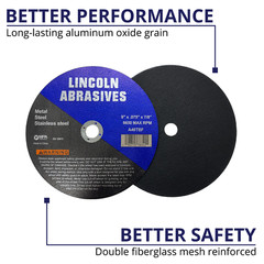 100 Pc 9″ x .075″ x 7/8″ Cut off Wheels Stainless Steel Metal Cutting Discs