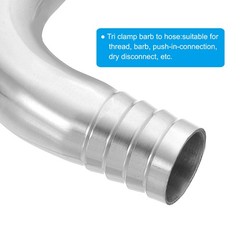 3/4in Sanitary Hose Barb Fitting 90 Degree Elbow Hose Barb Pipe Fitting Barbed