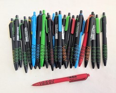 30 Misprint Retractable Click Pens SPIRALINA COMFORT Hub Pen Lot MIXED COLORS