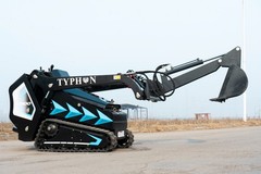 NEW TYPHON Single Arm Backhoe Digger for Mini Skid Steer STOMP X1300 & STOMP 509