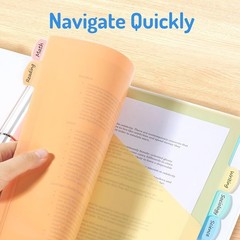 Multicolor 96 Count 8-Tab Plastic Binder Dividers with Pocket for LetterSize