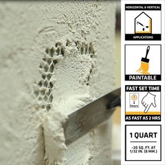 6-Pack Cryl Moisture-Resistant Acrylic Stucco Repair Patch – 1-Quart Solution