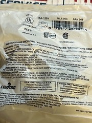 leviton 257b nos 15a-125v plug