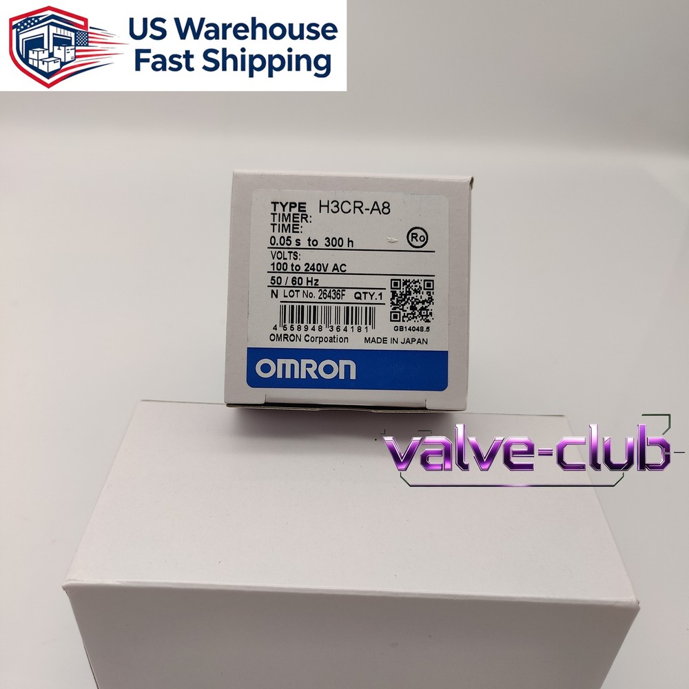 NEW Omron H3CR-A8 Multifunction Timer 1.2s to 300h 24-48VAC 12-48VDC 8 Pin