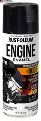 Gloss Black Rust-Oleum Engine Enamel Spray Paint 11oz High Heat 500F 363567 1pk