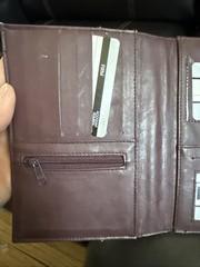Vintage 1993 Leather 6 Ring Organizer Planner Address Book 7.5 x5 Snap Front