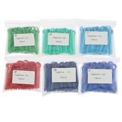 1040Pcs/Bag Dental Orthodontic Super Elastic Ligature Ties Rubber Bands 37 Color
