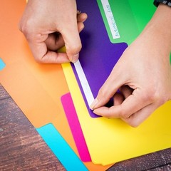 Vibrant 1/3 Cut Tab File Folders – 6 Pack with Labels for Versatile Use