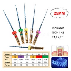 Dental NiTi Super Rotary Files Heat Activated for Endodontic Endo Motor 25mm USA