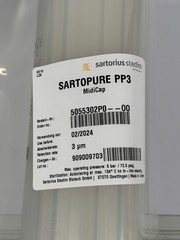 Sartorius Sartopure PP3 Midicap Filters 3 µm Part Number 5055302P0–OO–V