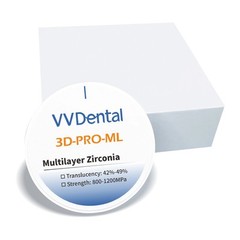 Dental 3D-Pro Multilayer Zirconia Blocks Transmittance 42%-49% Dental Lab Use