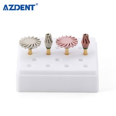 4 Pc Dental Composite Polishing Wheel Silicone Diamond CA2.35MM for Contra Angle