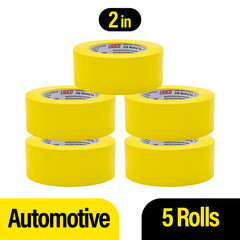 LAUCO Automotive Masking Tape Yellow Painters Tape for Car Painting (2in-5rolls)