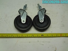 QTY=2: CASTER WHEELS 4-3/4″L X 3-3/4″ D X 1″ W STEM 2-1/4″
