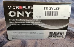 Microflex Onyx N644 Powder-Free Nitrile Exam Gloves, Medical Lab, XL 100ct