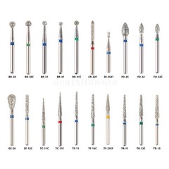 20 Boxes Dental Diamond Burs For High Speed Handpiece FG 1.6MM 20 Types 100pcs