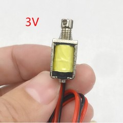 DC 3V 5V 6V 9V 12V Push-Pull Through Micro Linear Solenoid Magnet Electromagnet