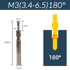 M3-M12 Countersink Step Drill Bit 90° 180° Chamfer M35 HSS Cobalt Straight Shank