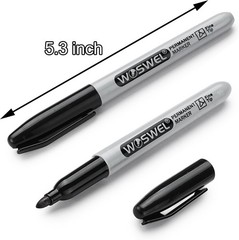 Permanent Markers Bulk, 200 Pack, Black Permanent Marker Pens, Fine Tip